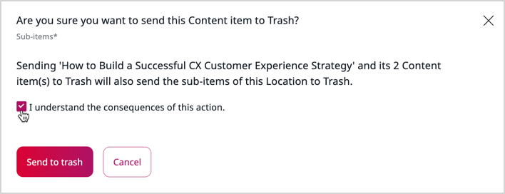 Warning before emptying the Trash Warning before emptying the trash